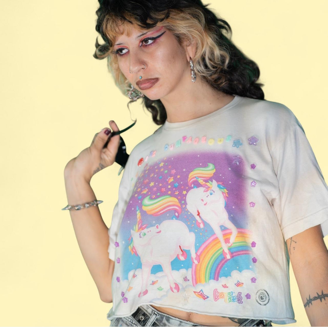 'It's Cuntageous' Lisa Frank Modded Cut-Off