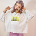 White Open-back Sweatshirt